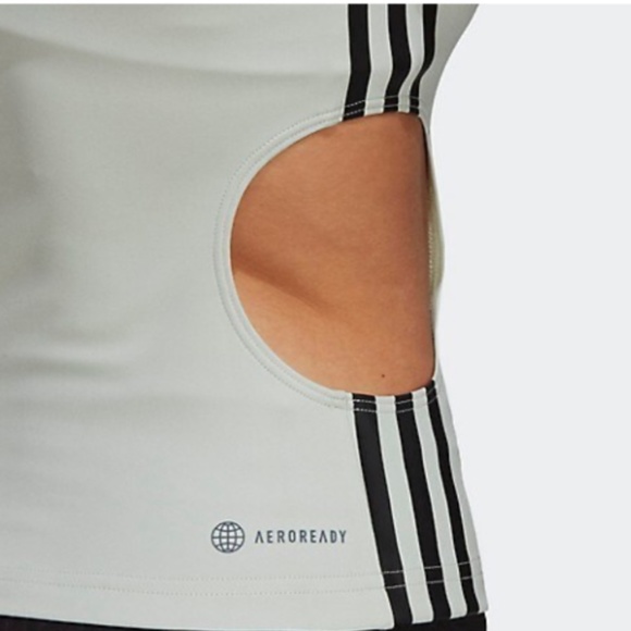 Adidas HYPERGLAM FITTED TANK TOP WITH CUTOUT DETAIL - Picture 6 of 9